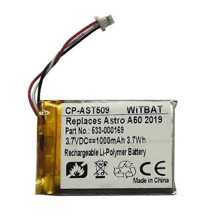 Allerede testet Gælder for Astro A50 2019 Gaming Headset Batteri 533-000169