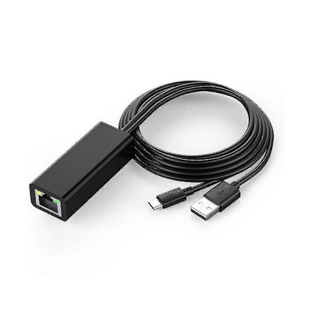 TV Ethernet -sovitin TV 4K -tikku USB-C - RJ45 LAN -verkkosovitin USB 2.0 -virtajohdolla virtaa varten