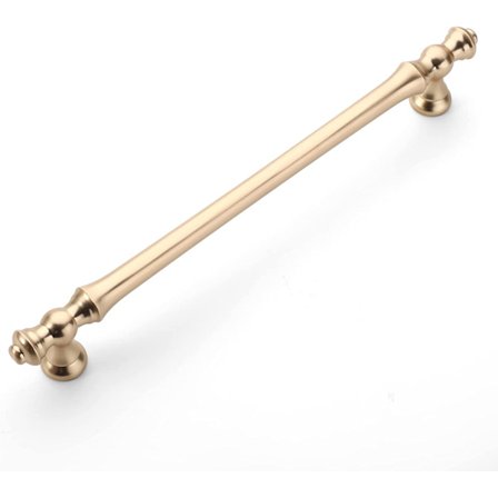 6 stk kjøkkenskaphåndtak Børstet messing 192mm Sink legering G