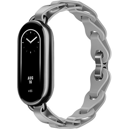 Silikonrem Kompatibel med Xiaomi Smart Band 8 - Ringspenne Justerbar Klokke Rem Stilig Design Armbånd for Kvinner Mi Band 8 Armbånd