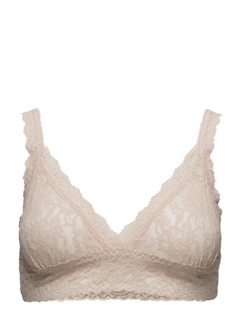 Hanky Panky Signature Lace, Crossover Bralette Lingerie Bras & Tops Soft Bras Triangle Bras Creme Hanky Panky