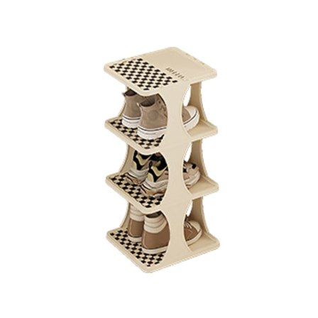 Skoställ Enstaka par Skohylla Platssparande Shoe Orgainzer Tower för hemdörr Sovrum 4 lager