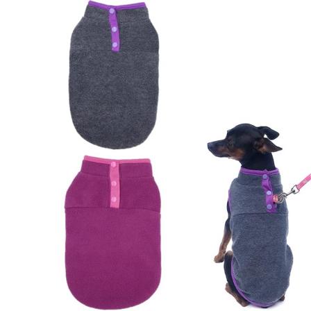 2-pack hundfleecevästtröja, varm pulloverfleecevalp