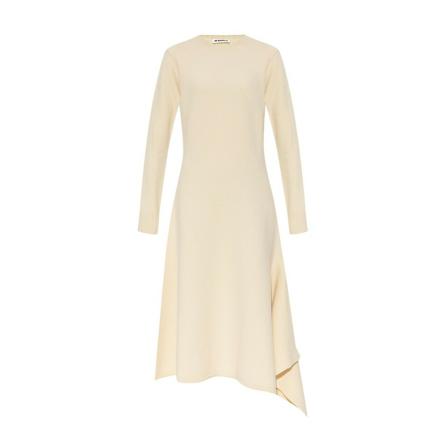 Jil Sander, Wool dress Beige, Dames, Maat:S,wol