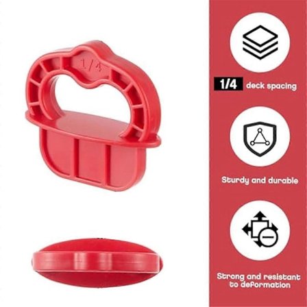 48 stk. Terrassebord Jig 1/4 tommer Terrassebord Avstandsstykker Ringer Terrasse Jig Avstandsstykke for Trykkimpregnert Kompositt