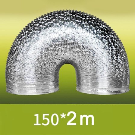 150 Ventilasjonsslange Forlenget Fortykket Aluminiumfolie Støvslange Husholdnings Teleskopisk Avtrekksslange for Kjøkkenvifte 2m