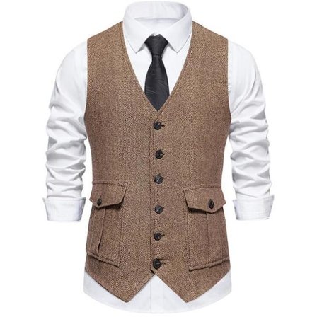 Miesten rento yksirivinen liivi