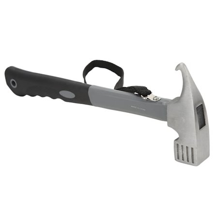 Camping Hammer Kraftig Bærbar Multifunktionel Camping Telt Hammer med Aftrækker Forbindelsessnor til Udendørs Sort