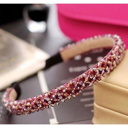 Hårbåge/tiara med blommor av fina färgade kristallpärlor/delikat/mode/huvudbonad