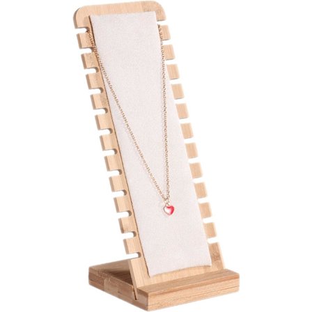 Træ Halskæde Display Stativ, 12 Slots Halskæde Smykke Display