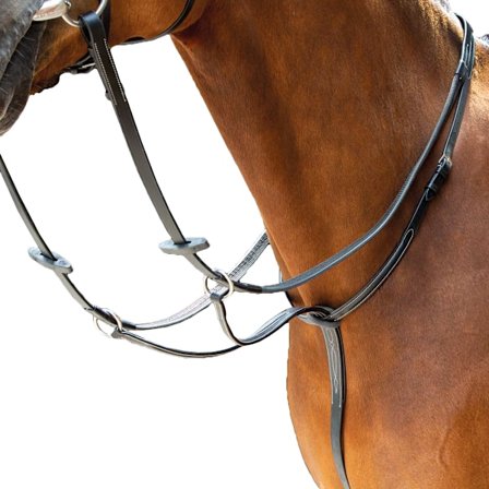 Salisbury Läder Häst Running Martingale Full Black