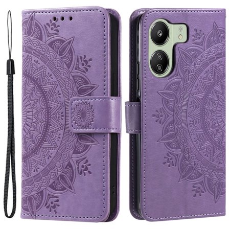 SKALO Xiaomi Redmi 13C 4G Mandala lompakkokotelo - Violetti