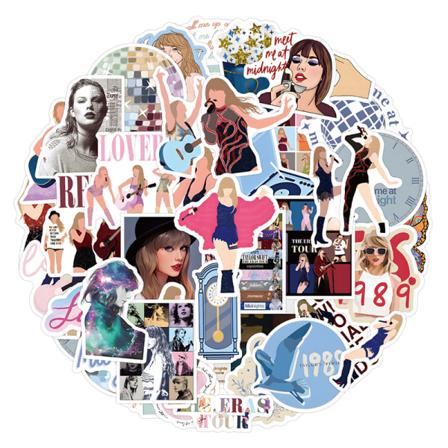 50 STK Taylor Music Album Singer Fashion Stickers Pack DIY Decor A4