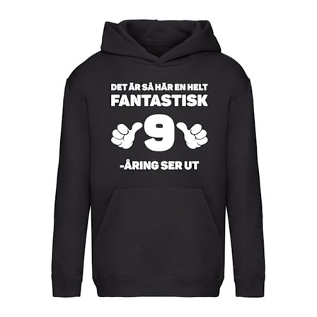 Fantastisk 9-åring Bursdag - Hettegenser / Genser - BARN