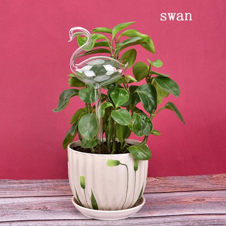 1 stk Glass Blomster Vannmater Selvvanning Fugle Design Wate