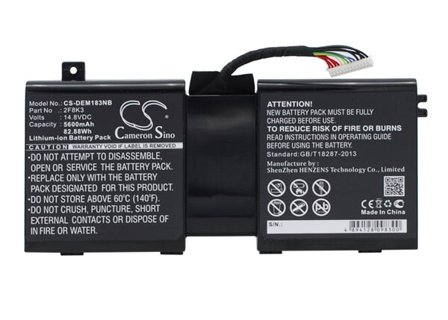 Batteri til bærbar PC for DELL Alienware 17, Alienware 18, Alienware M17X R5 og andre.