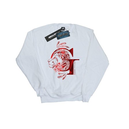 Harry Potter Pojkar Gryffindor Lejon Sweatshirt 5-6 År Vit