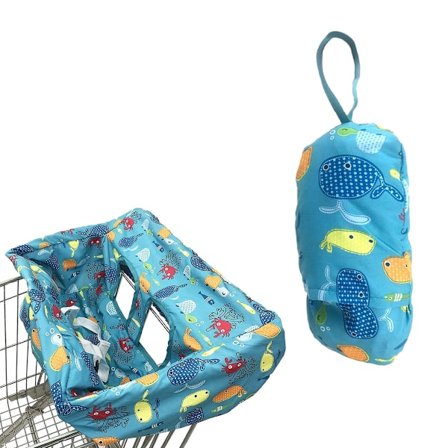 Kundvagnsskydd för bebis - 2-i-1 - Vikbar bärbar sits med väska för spädbarn till småbarn - Kompatibel med kundvagnssits och barnstol