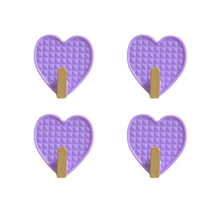 Hjärtformad krok Heavy Duty Bag Handduk Paraply Krok Plast Hängande Organizer