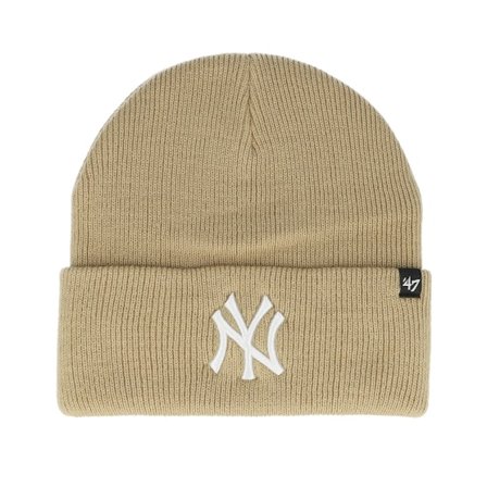 47 Brand - MLB Béžová cuff Beanie - Kids New York Yankees Haymaker Khaki Cuff @ Hatstore