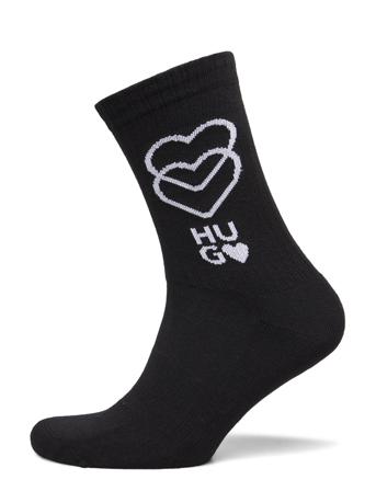 Qs Rib Love W Lingerie Socks Regular Socks Svart HUGO