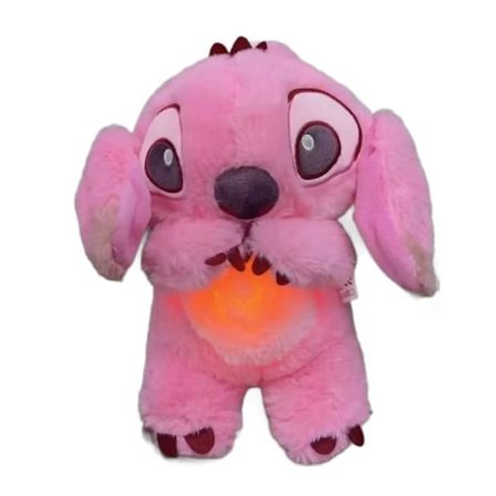 Beroligende Stitch Plys med Åndedrætsbevægelse, Angstdæmpende, Rytmisk Åndedrætslegetøj til Børn & Voksne Pink