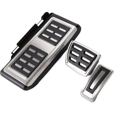 3 stk. Bil Gassbremsepedaler Fotstøtteplater for VW Golf Jetta Polo Touran Tiguan Passat A-udi A3 Q2 Q3