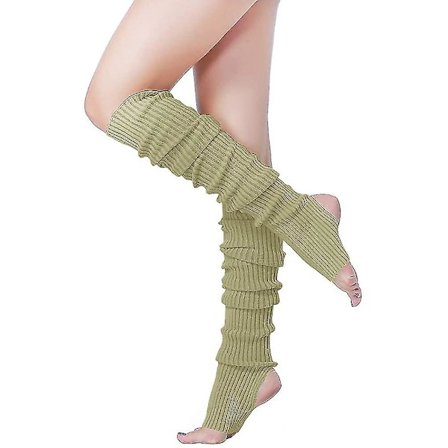 Lång benvärmare, V28 dam herr 80-tals fest ribbstickad dans sport