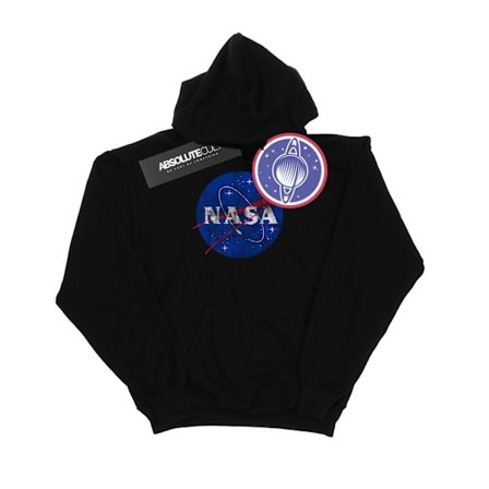 NASA Girls Classic Insignia Logo Distressed Hoodie 9-11 år B