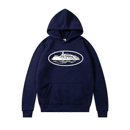 Fashion Corteiz Devil Island Tryckt Hooded High Street Trendig Hoodie för män