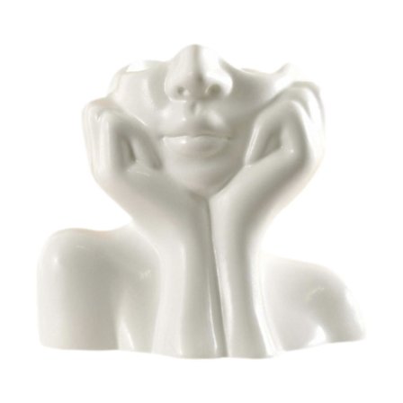 Ansiktsvas i kvinnlig form, kreativ bordsdekoration för bokhylla, festbord