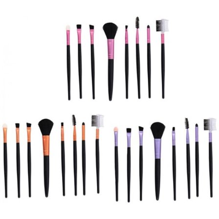 Syntetiske makeup-pensler - 8-pak med forskellige størrelser