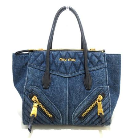 Miu Miu Pre-owned, Handbag Blauw, Dames, Maat:ONE Size