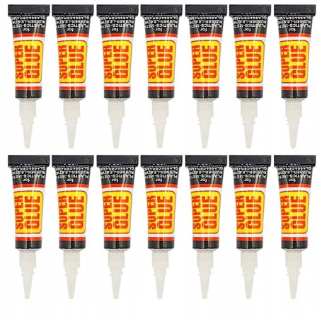 Cyanoakrylat Superlim Sæt 3G – 14 Stk | Stærkt og Gennemsigtigt | til Plastik, Metal, Træ, Keramik