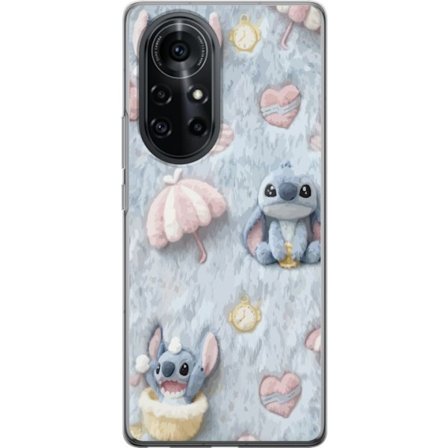 Yhteensopiva Puhelinkuori Huawei nova 8 Pro Pisto kuvioita sydämillä, sateenvarjoilla ja pastellin värisellä pehmeällä taustalla