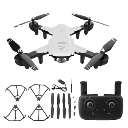 Sammenleggbar drone med høy oppløsning dobbelt kamera headless modus automatisk følge drone(blanc høydehold 4k)