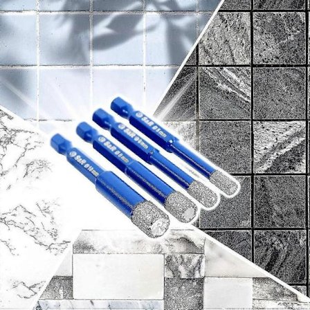 4 st Diamantborrkronor för Keramiska Plattor Porslinsplattor Glasstenplattor. 6, 8, 10, 12 mm