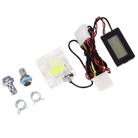 PC Datamaskin 3-veis Flow Meter Digitalt Termometer for Vannkjølingssystem Kit