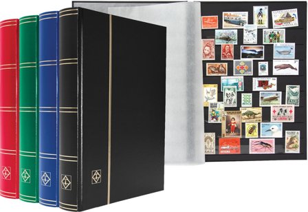 insticksbok - A4 - 64 sorte sider - Kunstlæder - Leuchtturm