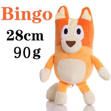 Plysj Hunde Bingo Familie Plysj Leke Tegneserie Hund Myke kosedyr Chili Anime 28 cm Dukker Bursdag Julegaver til barn Bingo 28cm