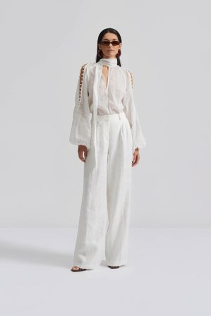 Malina - Mya linen pants - XL - White