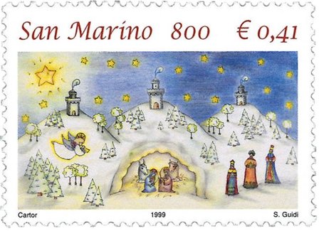 San Marino - Julen 1999 - Postfrisk frimærke