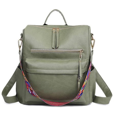 Laptop Ryggsekk Håndveske for Kvinner Stor Designer PU Lær Laptop Veske, Dame Datamaskin Skulderveske