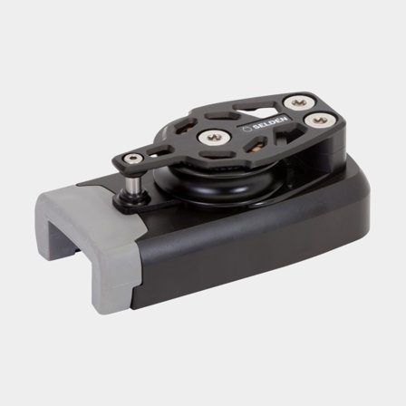 Seldén System 42 - End Control, DSingle Roller Bearing Sheave, 2:1 Purchase, Becket for Control Line (444-148-01)