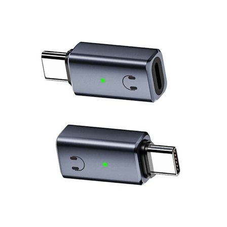 Lightning Hun til Type-C Han Øretelefon Adapter til Apple 15 - HiFi Lydkvalitet Grey