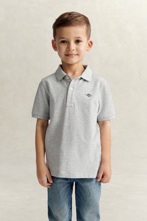 GANT Kinder Piqué Poloshirt (92) Grau