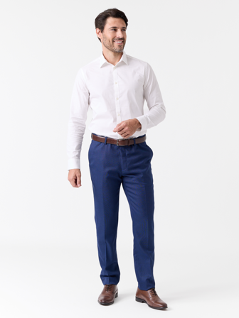 MATCH - Milano Dario dressbukse - Mario Conti - Str. C156 - Herre - Dressbukser - Blå - 97% ull, 3% silke