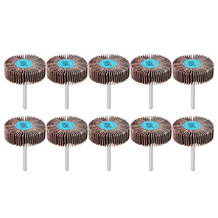 10 st Sliprondell Lamellrondell Slipskiva för Elektrisk Slipmaskin Roterande Verktyg