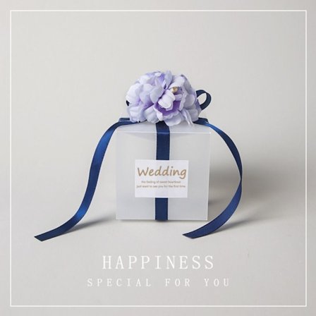 10ST Bröllopsfavoritlåda Chokladgodisaskar FROST MÖRKBLÅ