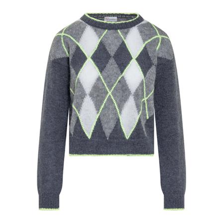 RED Valentino Round-neck Strik Grå, Dame Striktrøjer